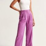 Abercrombie & Fitch Sloane Purple Linen Pants Photo 0