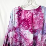 Free Assembly Plus Size 1X Top Handmade Tie Dye Peplum Pink Tie Front Tunic 943 Photo 8