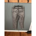 Vervet  Mom Jeans Size 28 X 26" Inseam Distressed Denim Raw Hems Gray‎ Photo 1