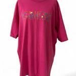 Guess Vintage 90s Women's Pink Oversized Tee Photo 5