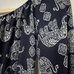 Jesse & J navy Blue White Elephant Romper Jumpsuit Photo 3