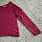 Coldwater Creek Vintage Knit Pullover Sweater Wine Red Small Soft Crewneck EUC Photo 2