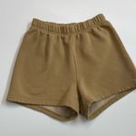 Aritzia TNA Sweat Shorts Cozy AF Fleece Lounge Athletic Travel Mustard Yellow Photo 0