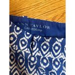 Ann Taylor Carnegie Crop Royal Blue/white Ikat Print Pants Summer Resort Wear 4 Photo 2