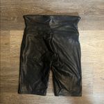 Spanx Spank Faux Leather Biking Shorts Shimmer Black Size Medium Photo 3