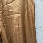 Princess Polly Gold Satin Flowy Pants Photo 2