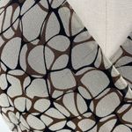 Vintage Y2k Silk Mini Dress Faux Wrap Surplice Fit & Flare Abstract Print Gray 4 Photo 4