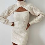 ZARA Cream Knit Mini Dress Photo 0