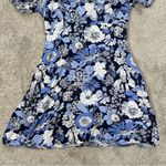 & Other Stories & Other Stories Women’s Tie Waist Mini Dress Shortsleeve in Floral Print Blue 10 Photo 4