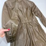 Marissa Webb Green Faux Leather belted Dress Size 6 Photo 8
