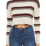 Arizona Jeans Mock Neck Long Sleeve Striped Pullover Sweater Photo 0
