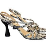 Antonio Melani Nicolyn Snake Print Strappy Heels Womens 8.5 Square Toe Formal Photo 1