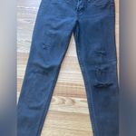 American Eagle AE Ne(x)t Level Ripped Waisted skinny size 7R W28 L31 washed black distressed Photo 2