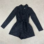 One33 Social Black Belted Blazer Romper Shawl Collar Long Sleeve Classic Size 2 Photo 2