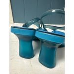 Melissa Do Brasil Y2K Blue Jelly Thong Sandals Heels Platform Size 6 USA Photo 3