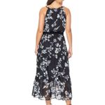 NWT ~ WALLFLOWER April Chiffon Beach Halter Maxi Dress ~ Women's Size LARGE Black Photo 1