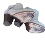 Rag and Bone  Suede Ankle Boots 39.5 US 9.5 Nude Taupe V-Cut Block Heel Booties Photo 4