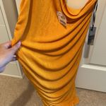 Womens New Vintage Kiss Club One Shoulder Dress Orange Size L Photo 1