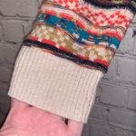 Boho Aztec Print Tribal Open Front Cardigan Waterfall Drape Sweater Orange Size M Photo 1