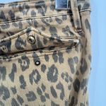 Frame  denim jeans size 30 cheetah skinny cargo cropped mid rise black tan pants Photo 6