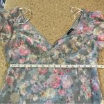 Lulus NWOT  Elegant Personality Slate Blue Floral Burnout Midi Dress Photo 6