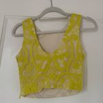 Lucy Paris  Vibrant Yellow Lace Crochet Crop Top Size XSmall euc Photo 2