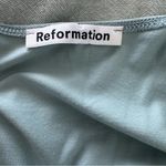 Reformation  Tie Shoulder Seafoam Green Midi Dress Wedding Coastal Size S Photo 2