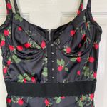 For Love and Lemons x Victoria Secret Love Song Bodycon Slip Dress Size XS Roses Black Photo 3