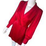 Adelyn Rae  Silk Lip Stick Red XS Connie Faux Wrap mini dress NWT​​​​​​​ Photo 2