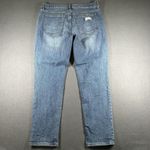 Gap  Best Girlfriend Jeans Womens 30 Blue Medium Indigo Distressed Denim Jeans Photo 13