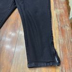 Universal Standard  Women’s Black Ankle Zipper Jeans Size 24 Grunge Goth Photo 3