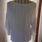 Chelsea &Theodore White Short sleeve Top with. Sleeves Size M Photo 3