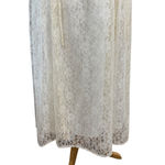 Vintage New Frontier Wedding Dress Dress Size 15 White Lace Made in USA Size M Photo 10