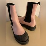 Maeve Anthropologie  women pink leather platform Chelsea boots size 7 Photo 8