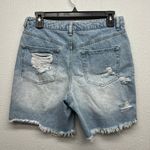 Madden NYC Distressed Western High Rise Rodeo Festival Juniors Denim Shorts 7 Size 27 Photo 1