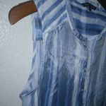 Zac & Rachel L Sleeveless Tie Dye Blue Striped Top Size L Photo 3
