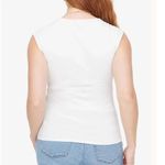 J.Crew  Womens Cap-Sleeve Stretch Cotton-Blend Squareneck Tank Top White M Photo 1
