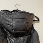 New Balance Black Hooded Puffer Vest Full Zip Camo Print Womens S Retro Sport Photo 2