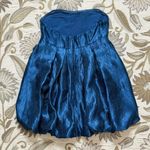 Free People  Krista Dress Mini Metallic Strapless Bubble Homecoming Prom XS Photo 2