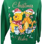 Disney Winnie The Pooh Light Up Christmas Green Graphic Sweatshirt Sweater Top Photo 2