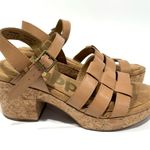 Hush Puppies  Tan Cork Poppy Platform Sandals Photo 2