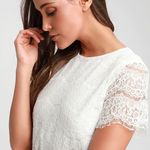 Lulus Take Me to Brunch Ivory Lace Shift Dress Photo 2