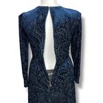 Tommy Hilfiger  Womens Velvet Burnout Faux Wrap High Waist Above Knee Blue Sz 12 Photo 5