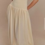 Meshki  “Lyanna” Elegant Cream Strapless Maxi Dress Photo 4