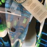 Karl Lagerfeld  women's S small long sleeve abstract geo print button up shirt Photo 3