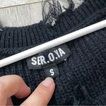 SER.O.YA Distressed Tank cotton knit womens Black (small) chic boho vacation Photo 1