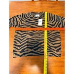 Lou & grey NWT Tiger Print Raglan Sweatshirt Brown Black Womens Small S Crewneck Photo 2