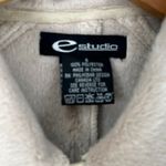 E Studio Beige Faux Suede and Sherpa Moto Jacket Vegan Size Small Photo 2