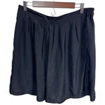Worthington  Solid Black Y2K‎ Pleated Pull-On Casual Shorts Women's Plus Size 14 Photo 0