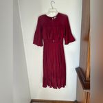 ASOS  Pleated Sheer And Solid Crop Top Midi Dress size 2 special occasion Photo 8